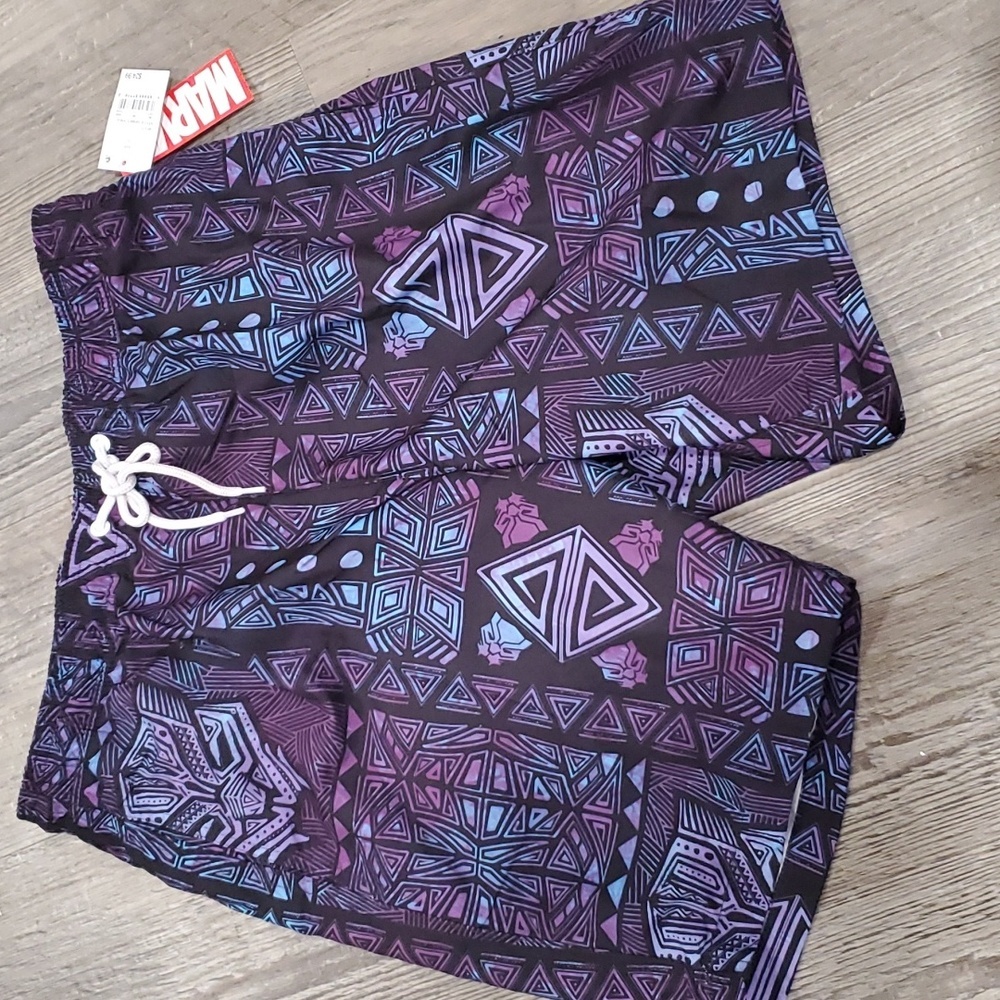 Marvel Black Panther Swim Trunks Size Small